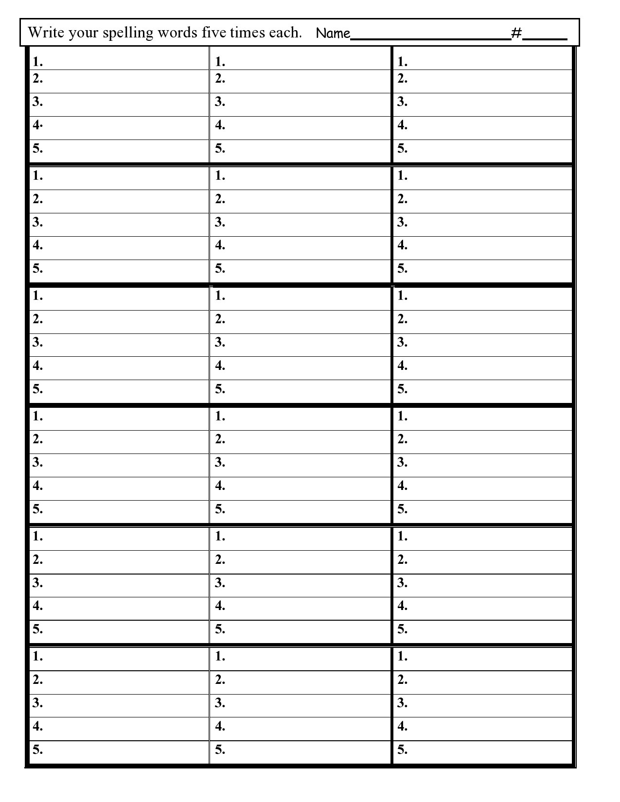 38 Printable Spelling Test Templates [Word &amp;amp;Amp; Pdf] ᐅ with Free Printable Spelling Practice Worksheets