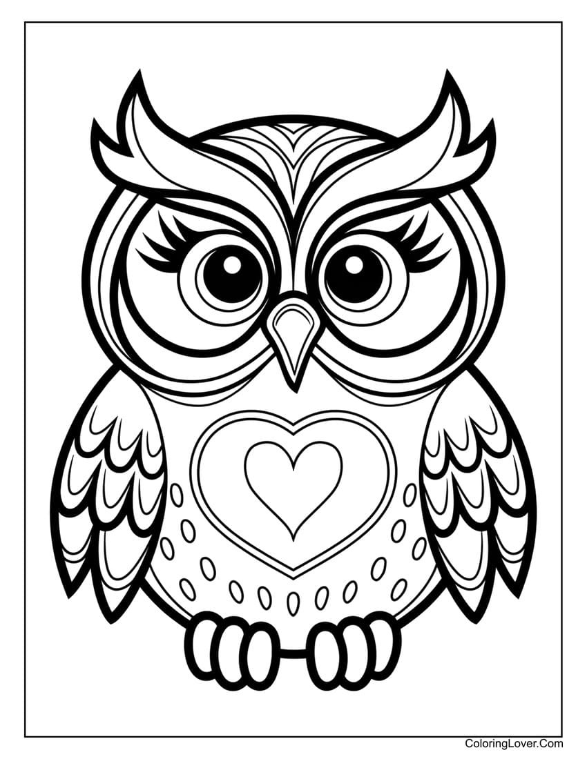 39 Owl Coloring Pages (Free Printables For All Ages) within Free Printable Owl Coloring Sheets