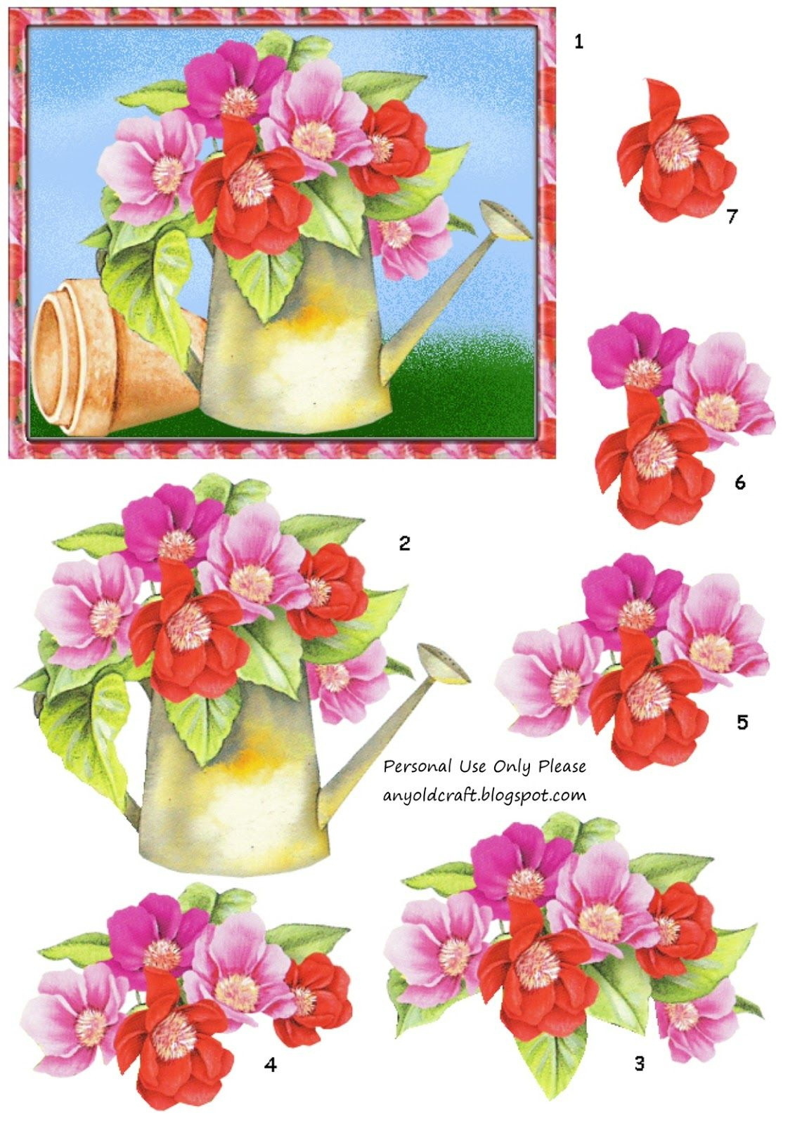 3D Decoupage And Matching Papers Freebie inside Free Decoupage Printables