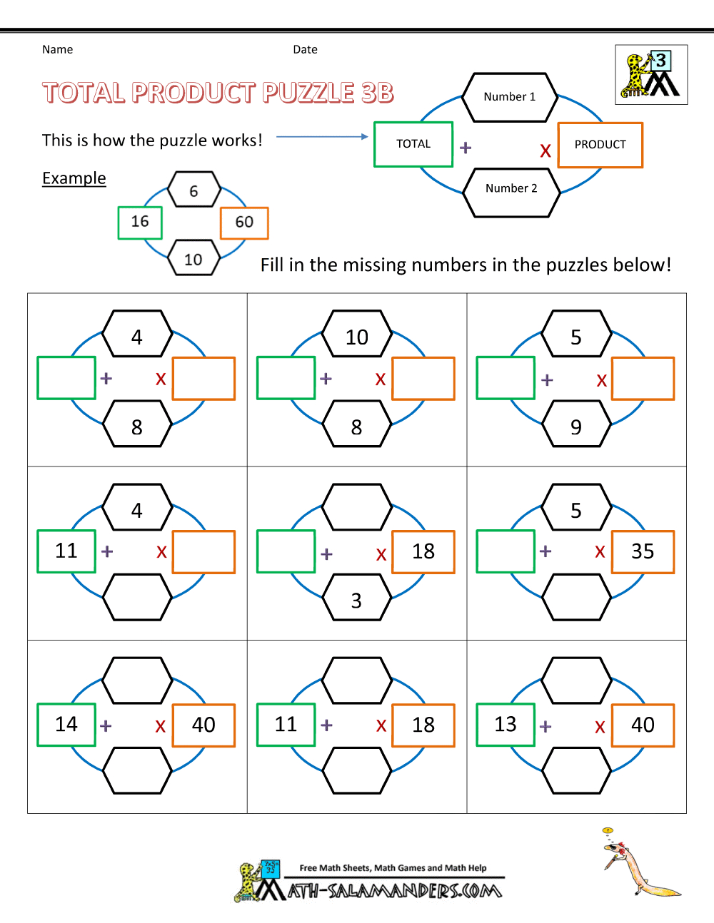 3Rd Grade Math Puzzles Worksheets with Free Printable Math Puzzles For 3Rd Grade