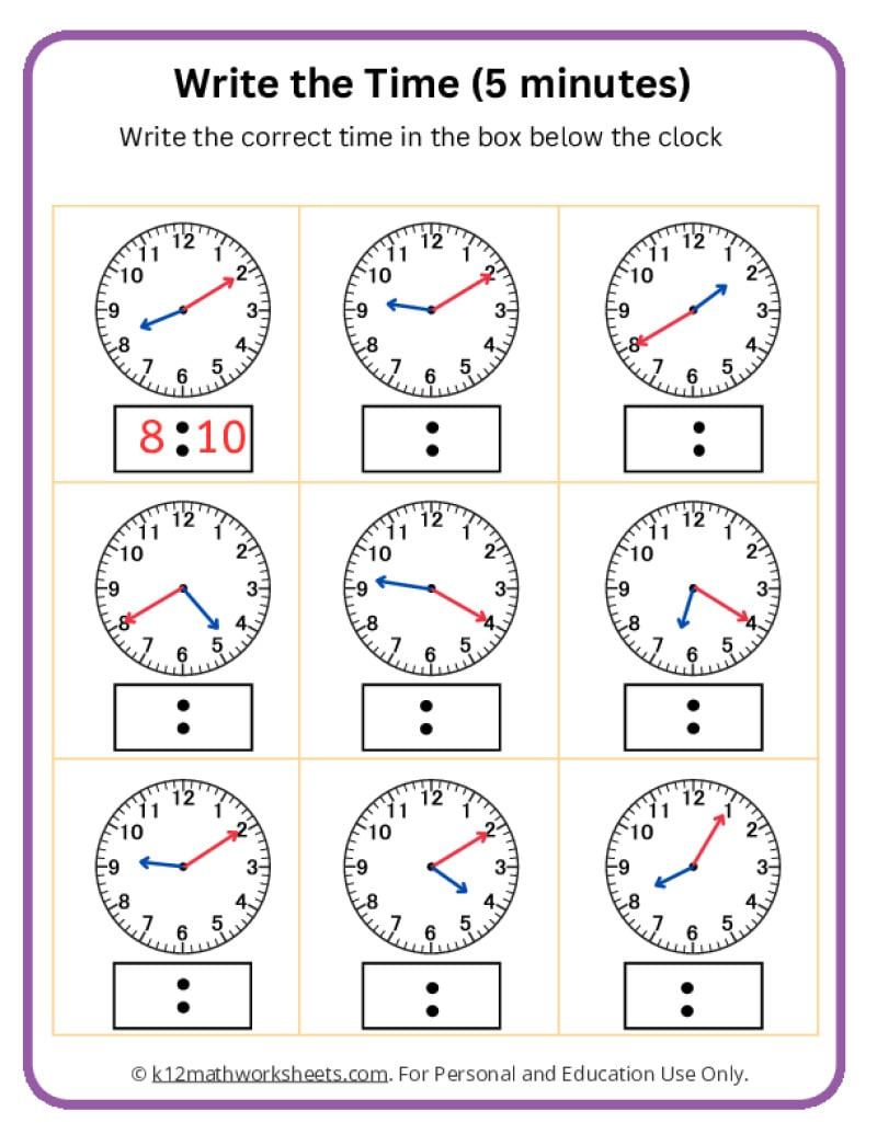 3Rd Grade Telling Time Worksheets - K12 Math Worksheets throughout Free Printable Time Worksheets For Grade 3