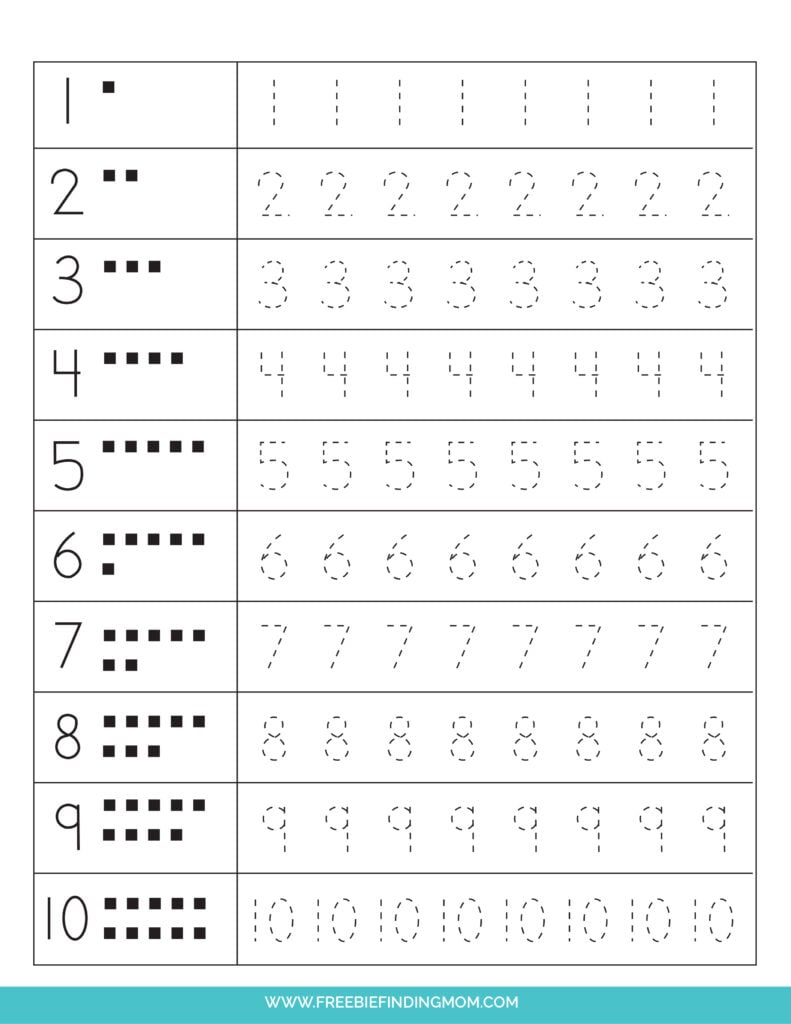 4 Free Number Tracing Worksheets 1-20 (Pdf Downloads) - Freebie pertaining to Free Printable Tracing Numbers 1 20 Worksheets