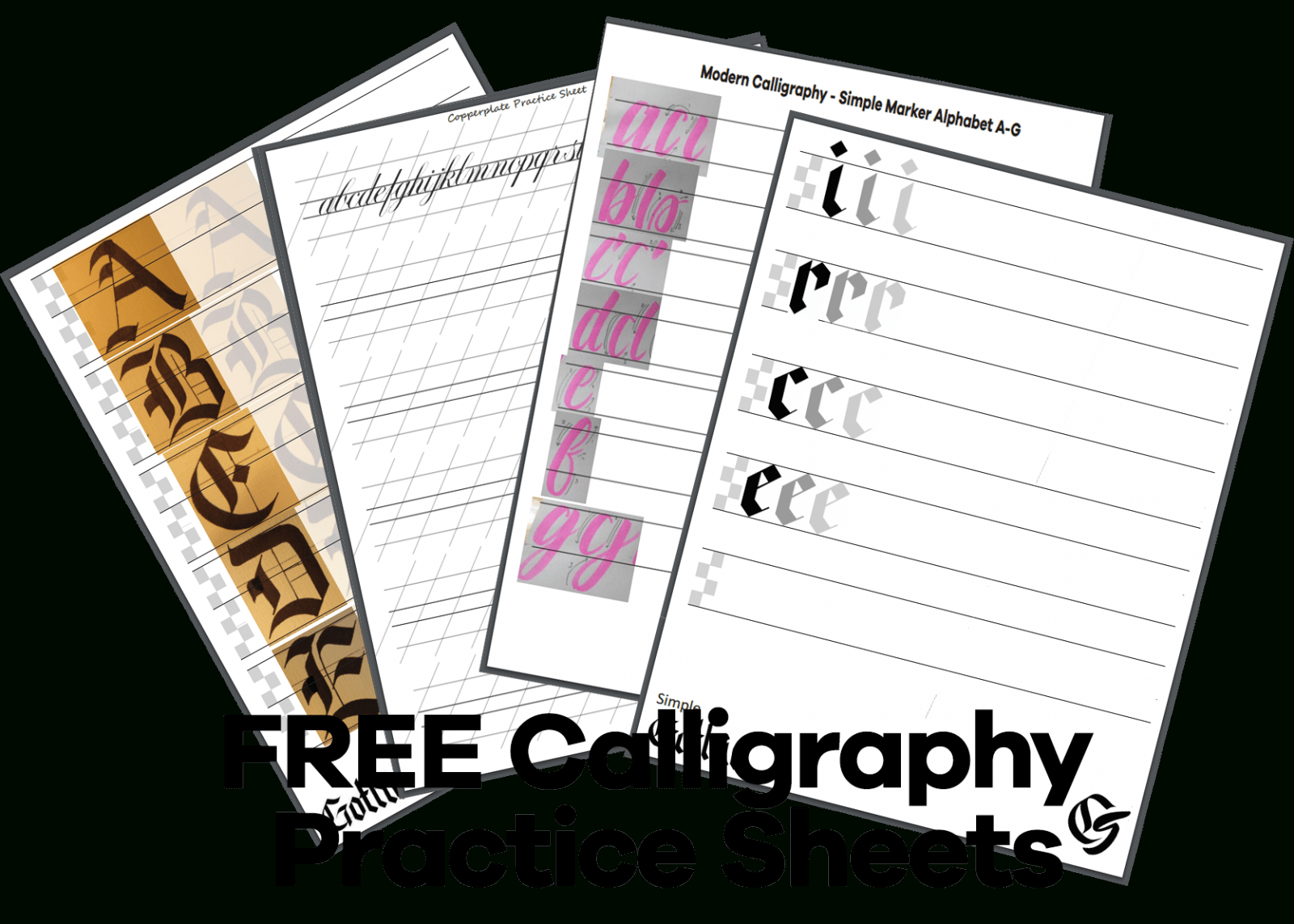 4 Free Printable Calligraphy Practice Sheets (Pdf Download inside Modern Calligraphy Practice Sheets Printable Free