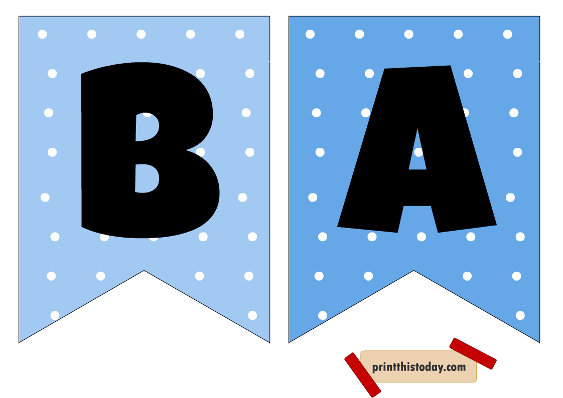 4 Free Printable Cute Baby Shower Banners within Free Printable Baby Shower Banner Letters