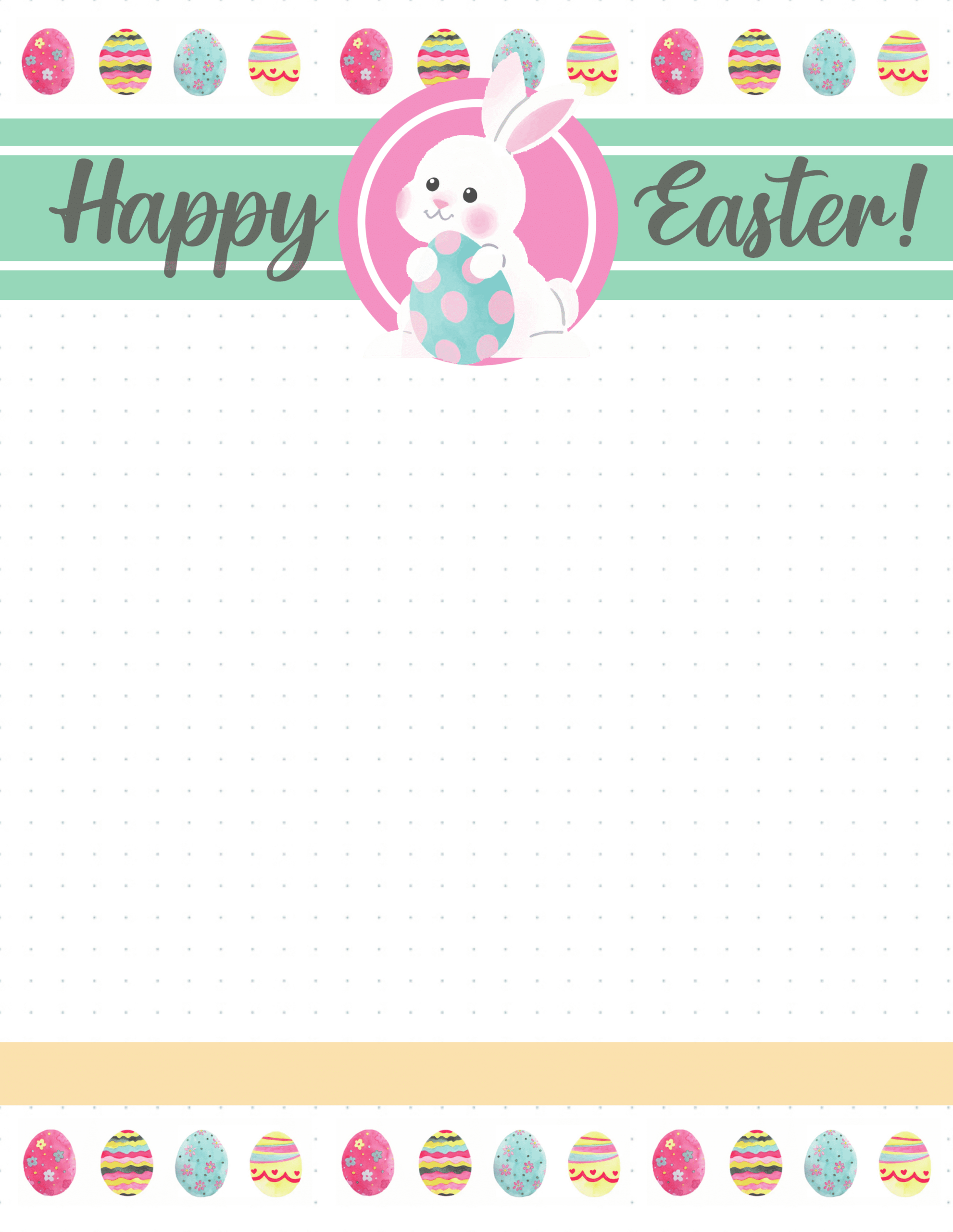 4 Free Printable Easter Bunny Letters with regard to Free Printable Easter Stationery