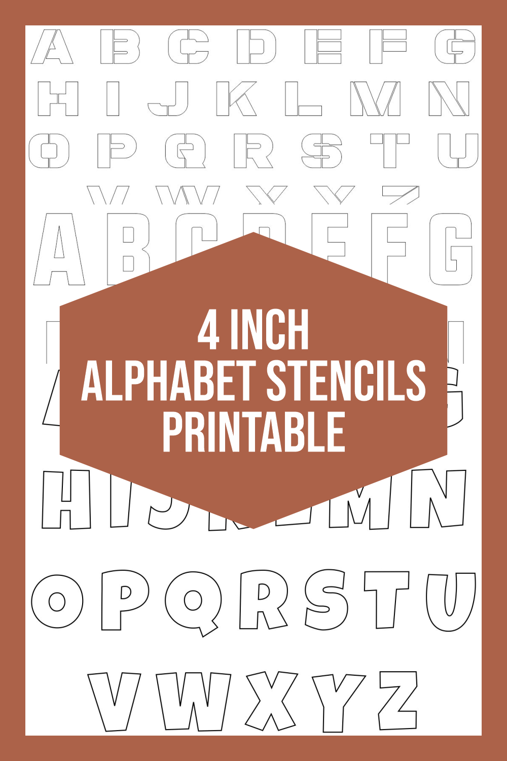 4 Inch Alphabet Stencils Printable | Stencils Printables, Free pertaining to Free Printable 4 Inch Block Letters