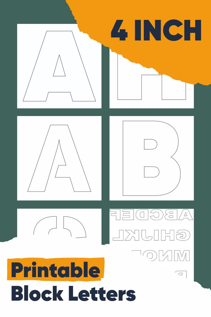 4 Inch Block Letters - 13 Free Pdf Printables | Printablee pertaining to Free Printable 4 Inch Block Letters