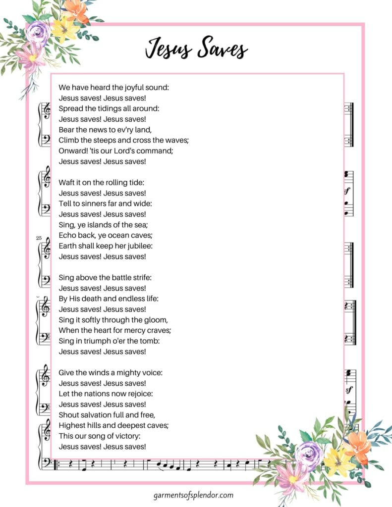 40 Beautiful Easter Hymns (With Free Printable Lyrics) - in Free Printable Lyrics To Christian Songs