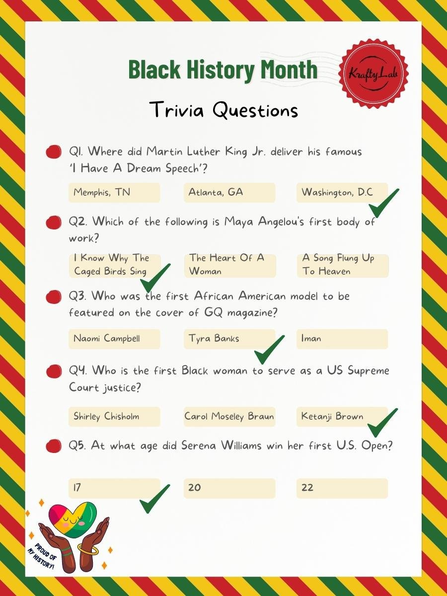 40+ Black History Month Trivia Questions For Work regarding Free Printable Black History Trivia Questions And Answers