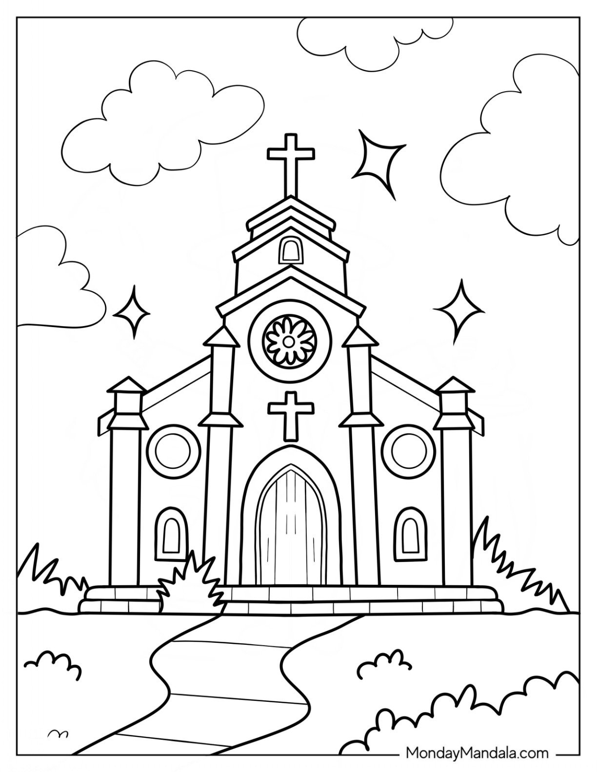 40 Church Coloring Pages (Free Pdf Printables) with regard to Free Catholic Coloring Pages Printables