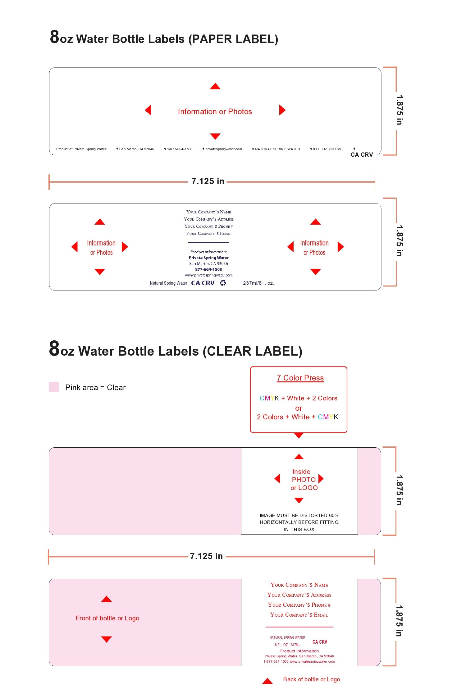 40 Editable Water Bottle Label Templates (100% Free) for Free Printable Water Bottle Label Template