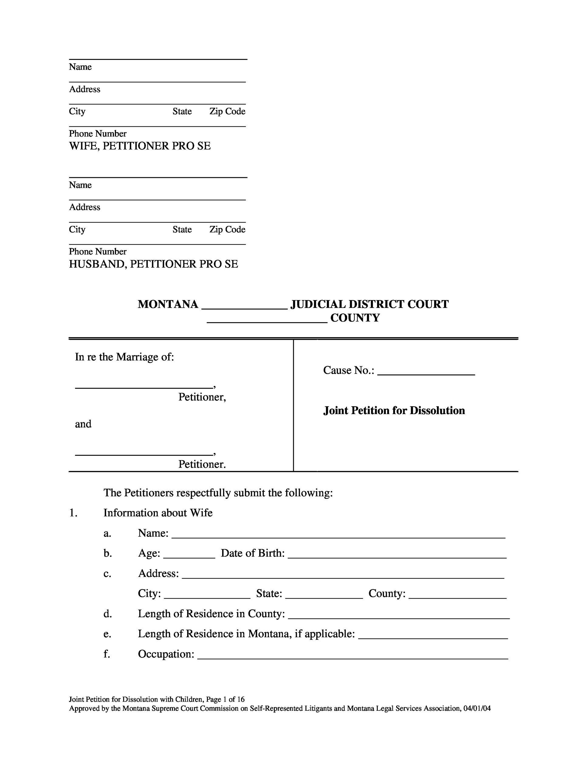 40 Free Divorce Papers (Printable) ᐅ Templatelab regarding Free Printable Divorce Papers