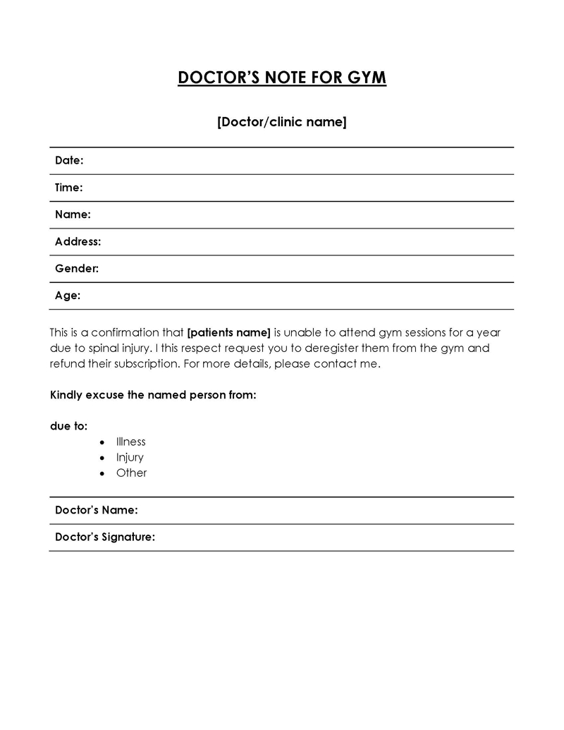 40 Free Doctor Note Templates For Work, School inside Free Printable Doctor Notes