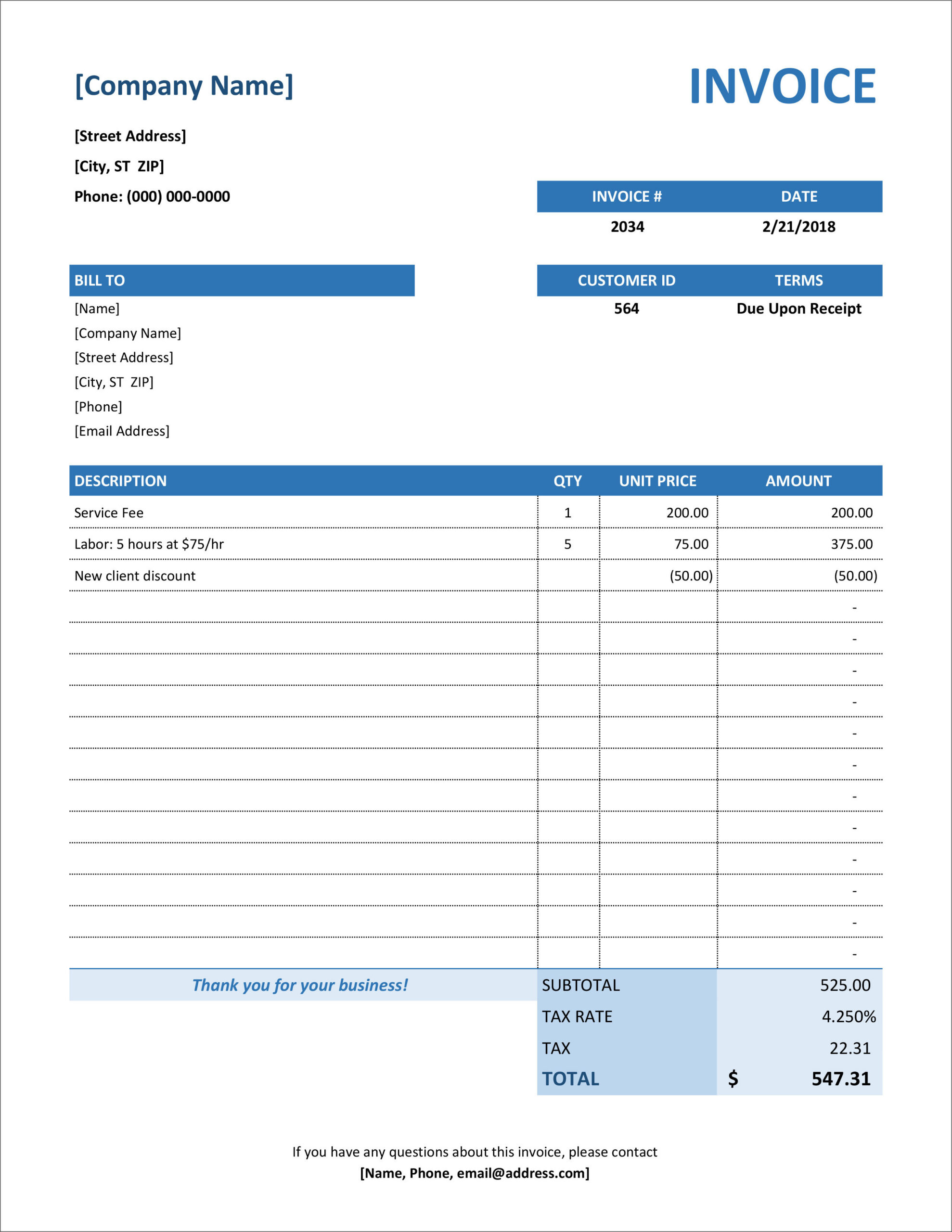 40 Free Invoice Templates In Microsoft Excel And Docx Formats for Free Printable Invoice Template Excel