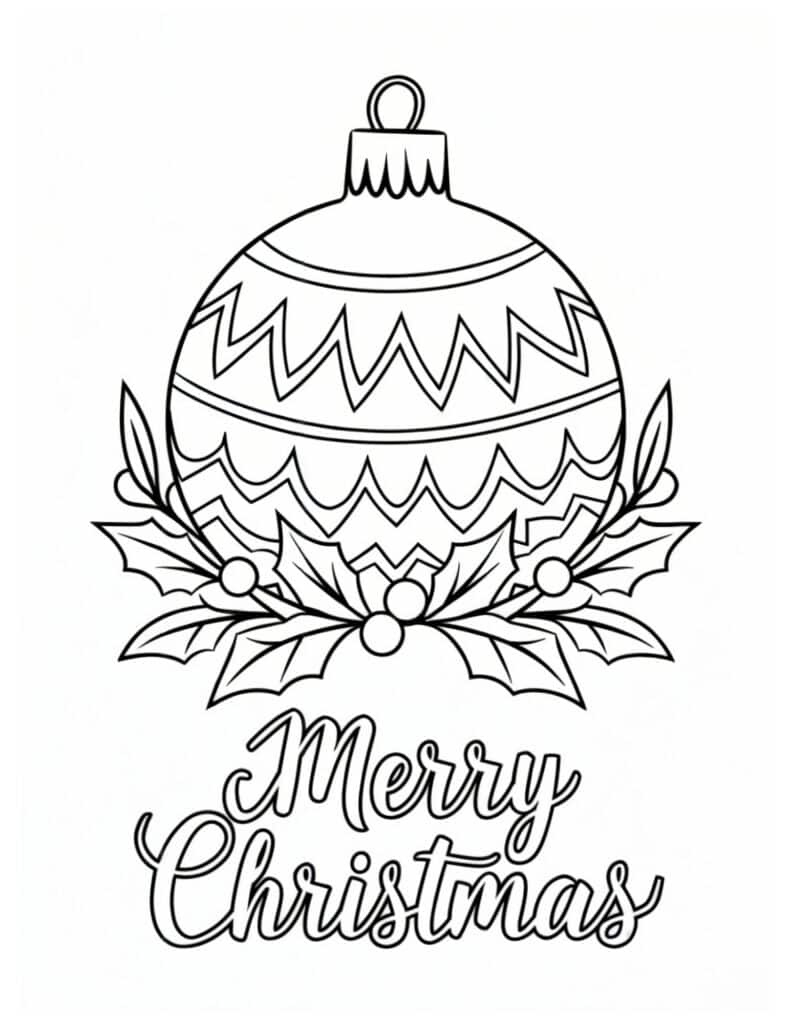 40 Free Printable Christmas Ornament Coloring Pages For Kids for Free Printable Christmas Ornament Coloring Pages