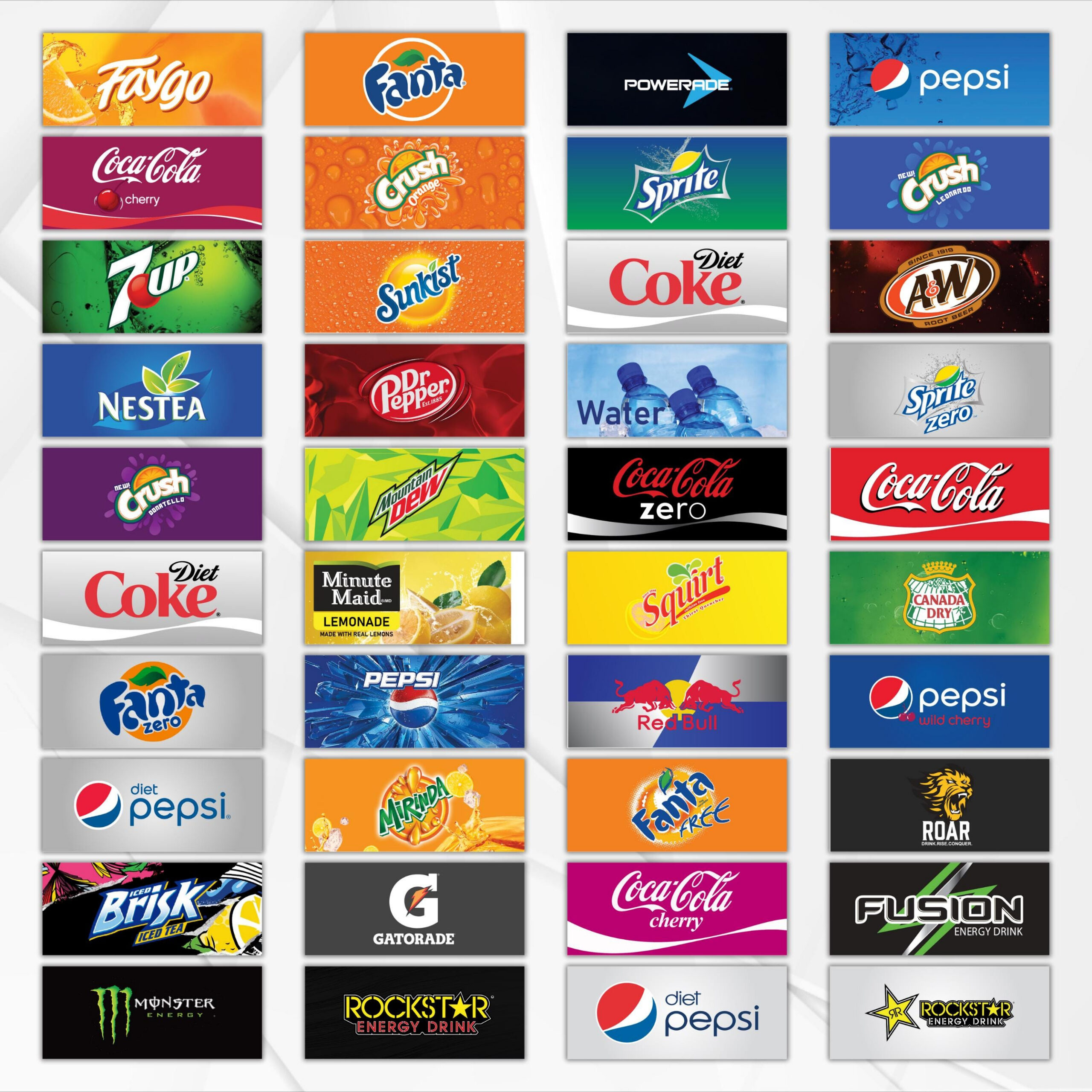 40 Vending Machine Label, High Quality Labels, Soda Pop Labels with Free Printable Pop Machine Labels