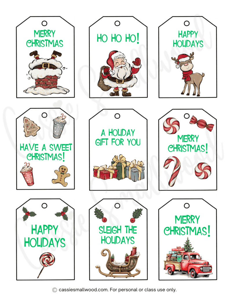 400+ Cutest Printable Christmas Tags (Free Pdf) - Cassie Smallwood pertaining to Free Printable Christmas Price Tags