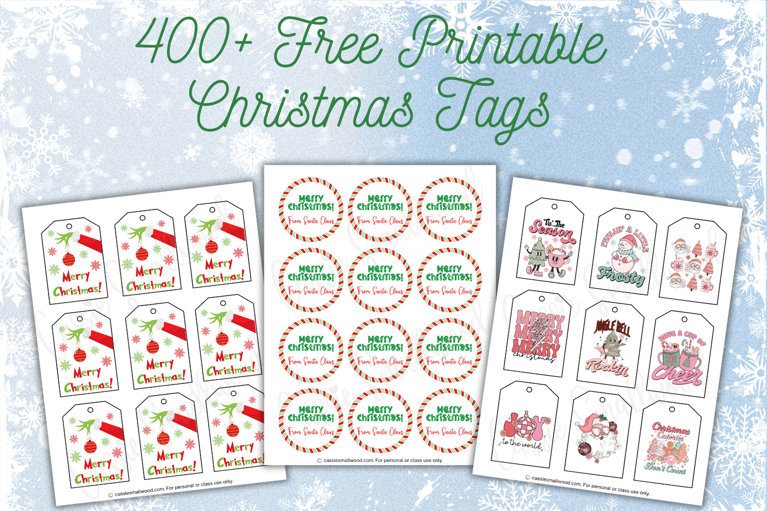 400+ Cutest Printable Christmas Tags (Free Pdf) - Cassie Smallwood within Free Printable Editable Christmas Gift Tags