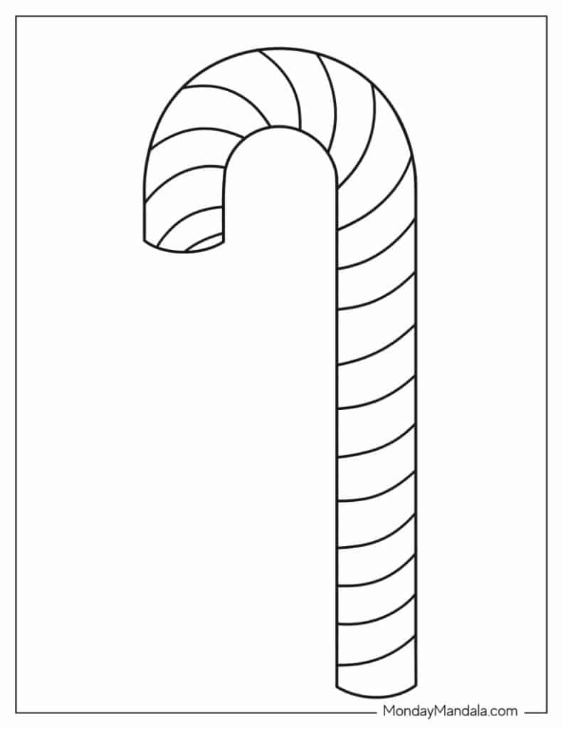 44 Candy Cane Templates (Free Pdf Printables) inside Free Candy Cane Template Printable