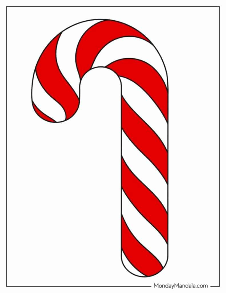 44 Candy Cane Templates (Free Pdf Printables) with Free Printable Candy Cane