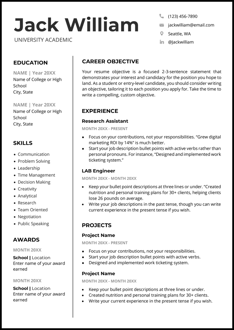45 Word Resume Templates (Free) Designed For 2025 pertaining to Free Printable Resume Templates Microsoft Word