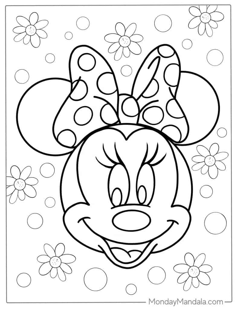 47 Minnie Mouse Coloring Pages (Free Pdf Printables) with Free Minnie Mouse Printables