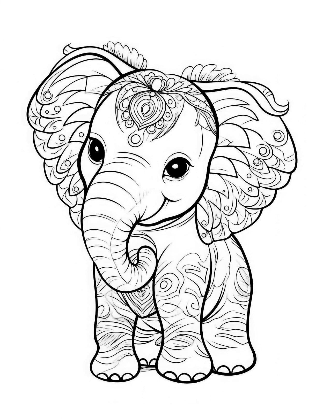 48 Majestic Elephant Coloring Pages For Adults And Kids - Our regarding Free Baby Elephant Printables