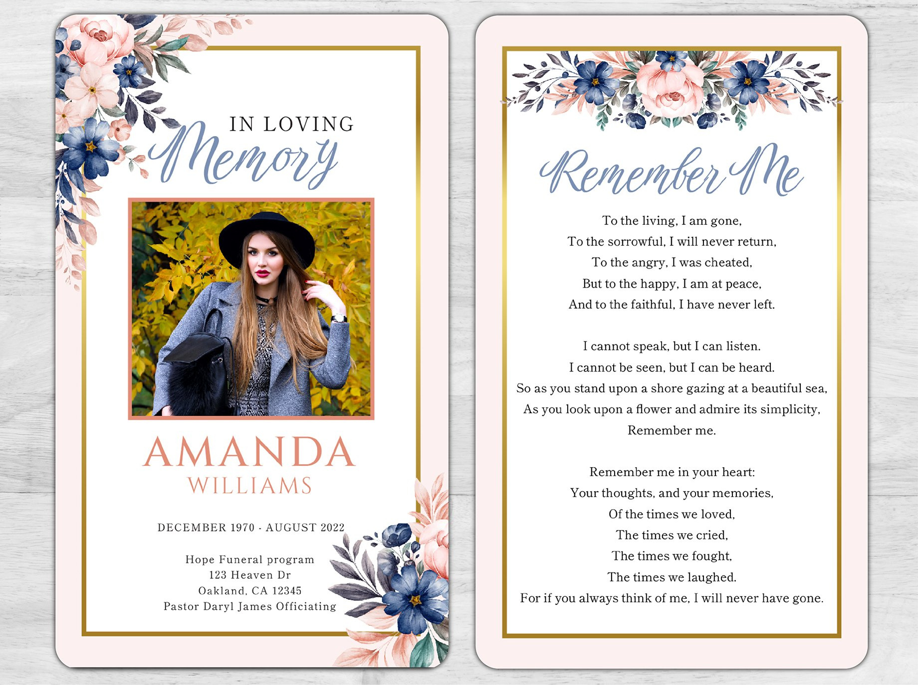 4X6 Memorial Card - 2122 - Disciplepress - Memorial &amp; Funeral Printing with regard to Free Printable Photo Cards 4X6