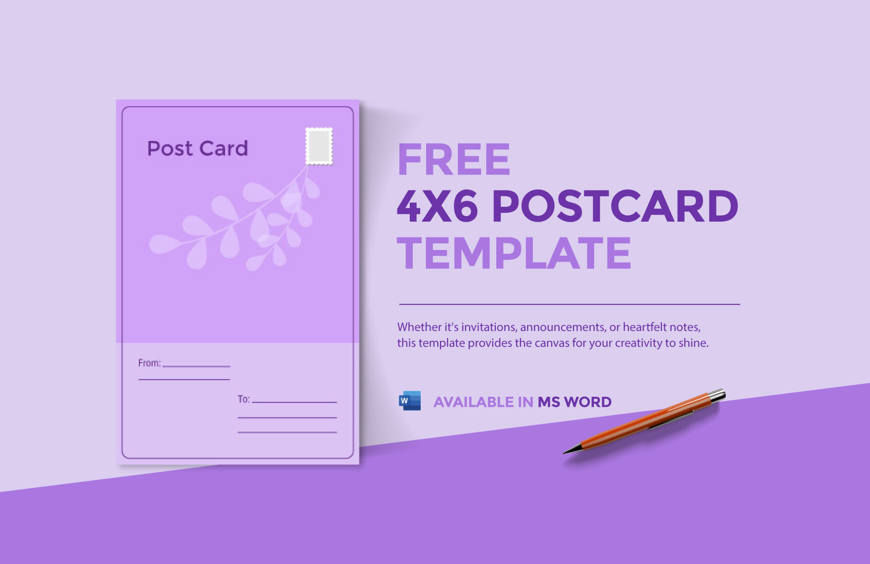 4X6 Postcard Template In Word - Download | Template pertaining to Free Printable Photo Cards 4X6