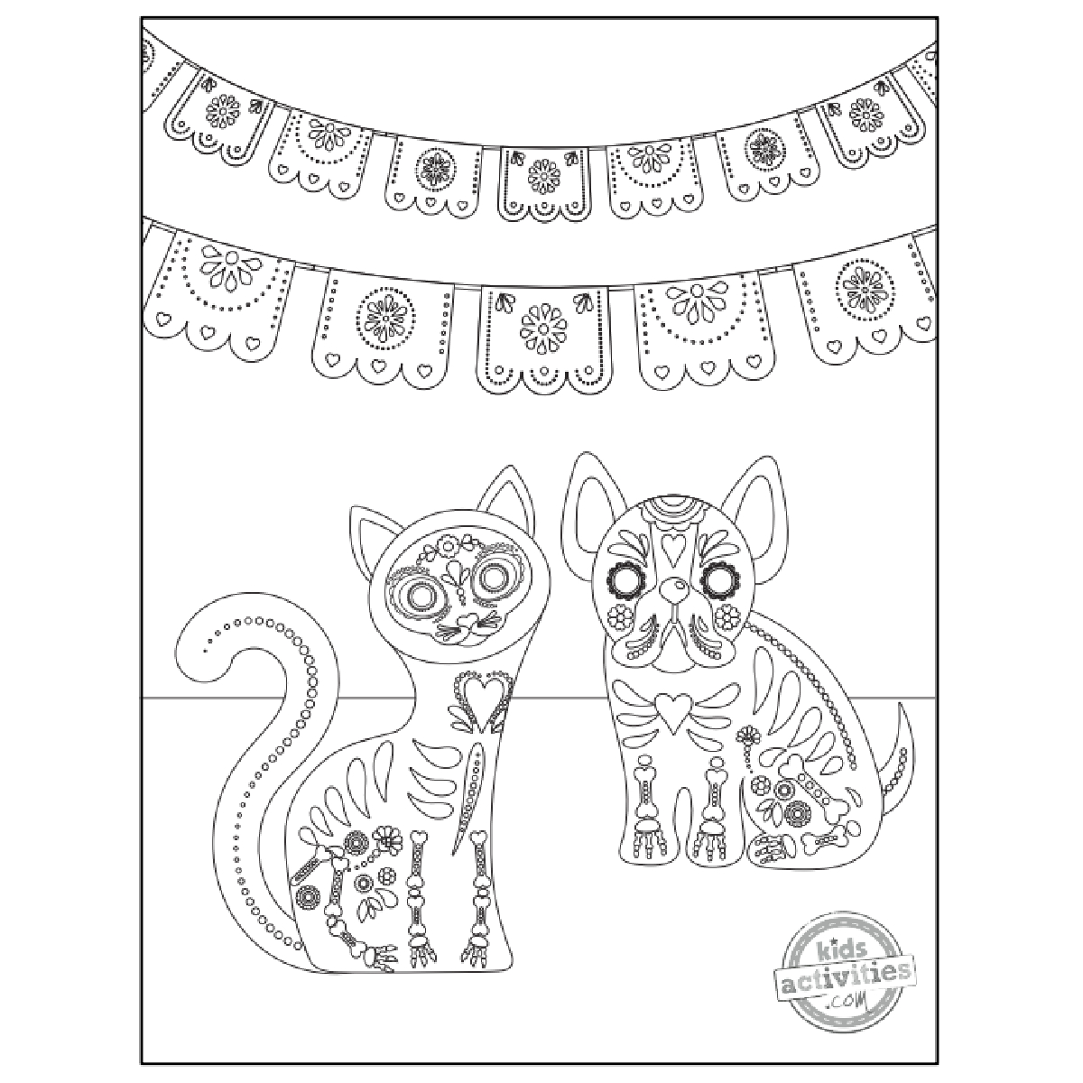 5 Beautiful Day Of The Dead Coloring Pages For Dia De Muertos with regard to Free Printable Day Of The Dead Coloring Pages