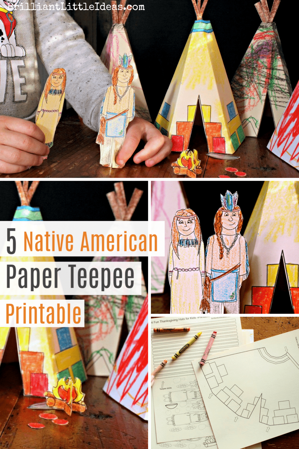 5 Native American Teepee Printable | Brilliant Little Ideas with regard to Free Printable Teepee