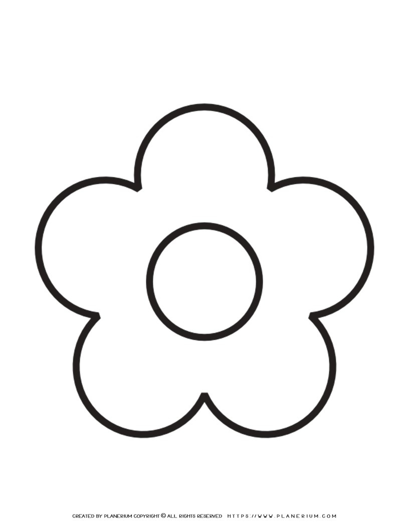 5 Petal Flower Template Printable | Planerium - Worksheets Library pertaining to 5 Petal Flower Template Free Printable