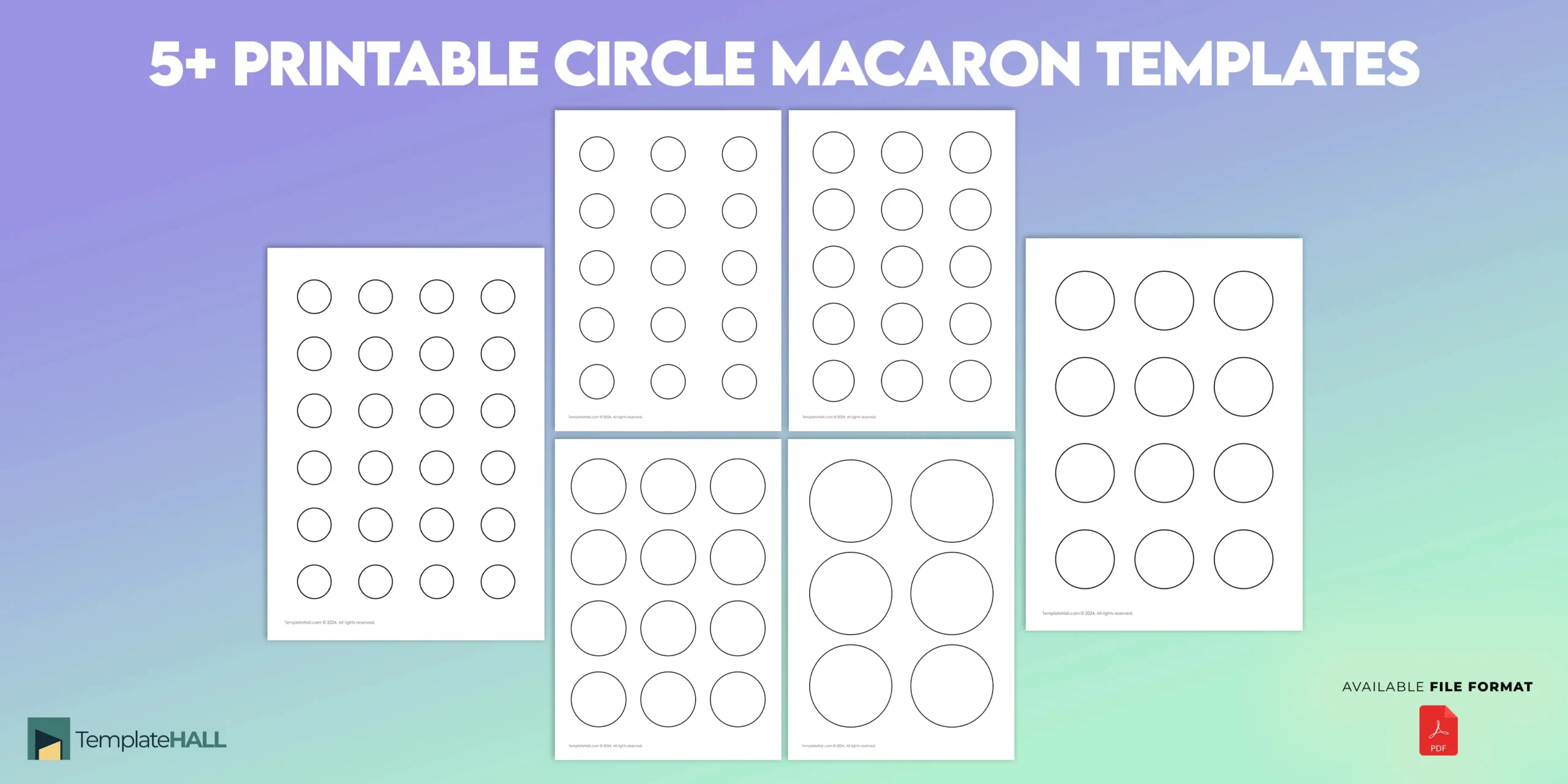 5+ Printable Macaron Circle Templates (Free Pdf) within Free Printable Macaron Template