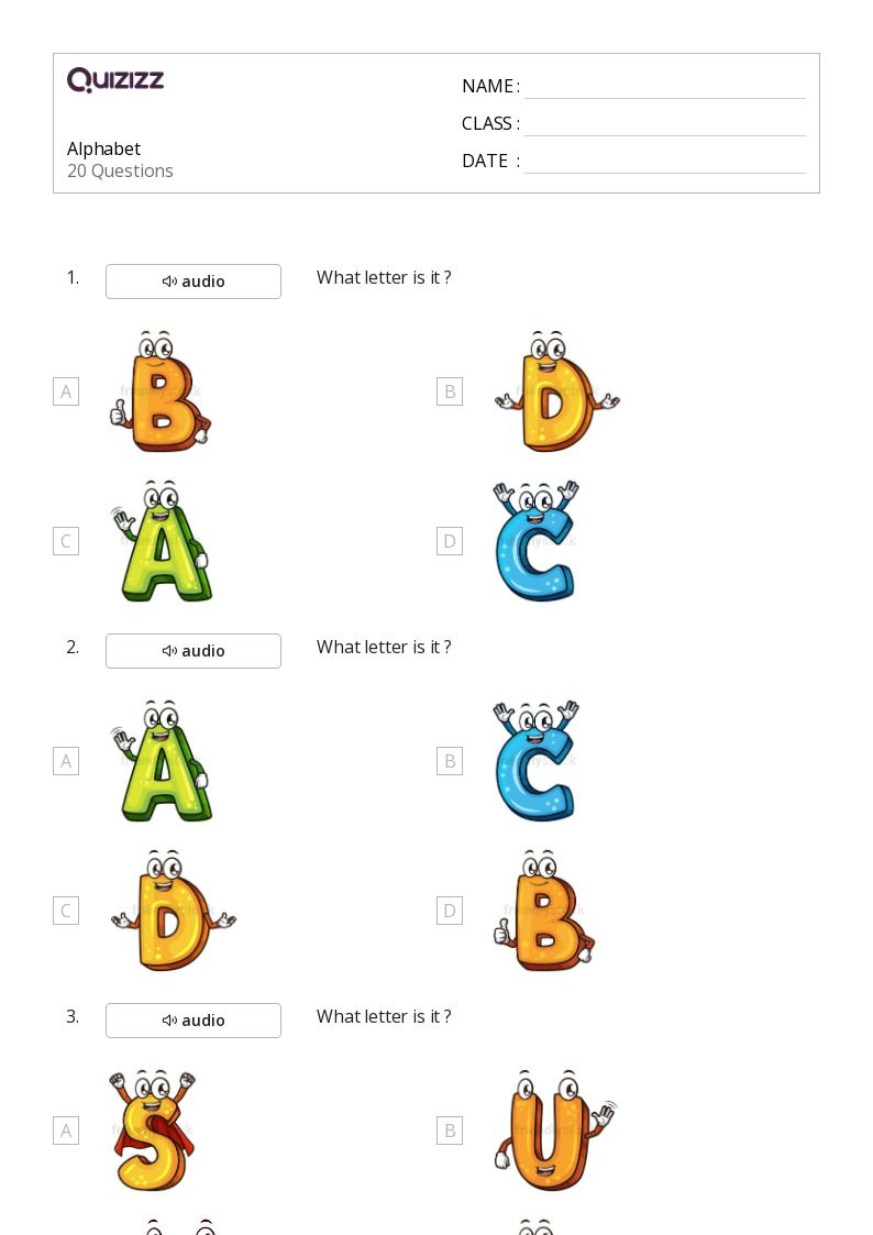 50+ Alphabet Worksheets For 1St Grade On Quizizz | Free &Amp inside Free Printable Alphabet Worksheets For Grade 1