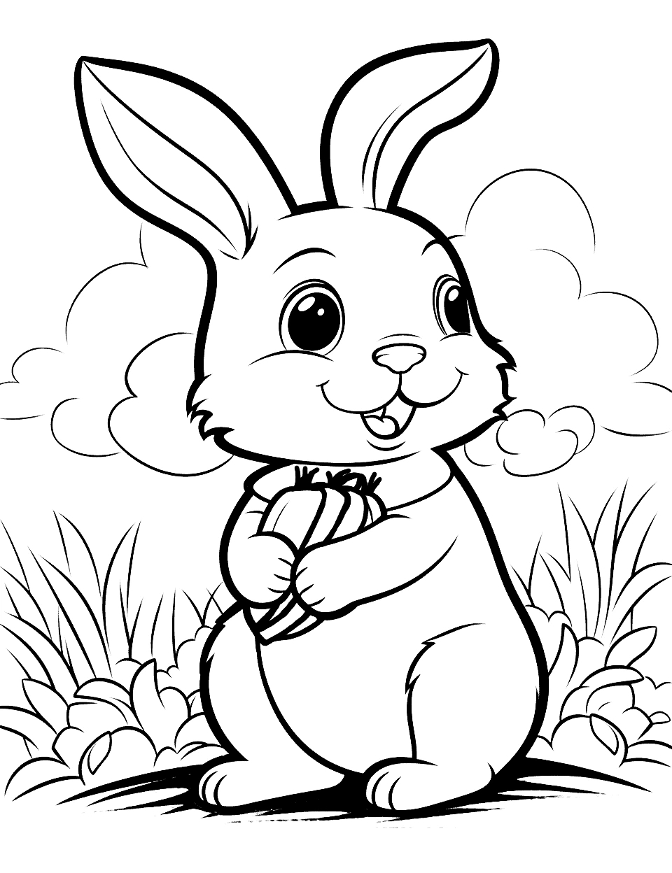 50 Bunny Rabbit Coloring Pages: Free Printable Sheets - Worksheets regarding Free Printable Bunny Pictures