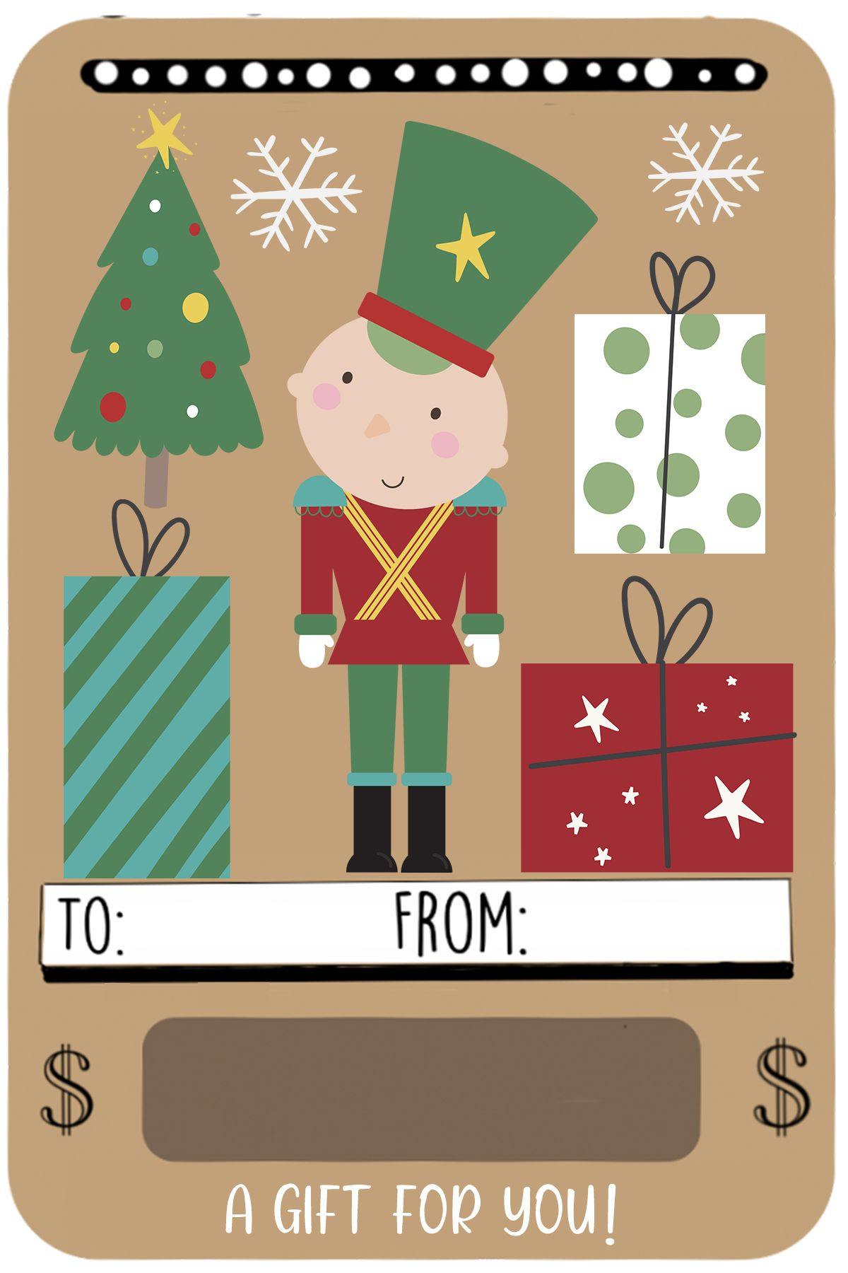 50 Free Printable Christmas Money Cards: Free Money Holders for Free Printable Christmas Money Holder Cards