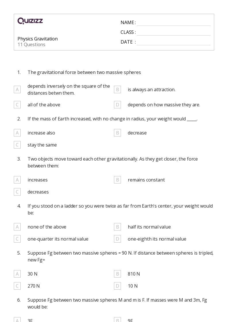 50+ Physics Worksheets On Quizizz | Free &Amp; Printable intended for Free Printable Physics Worksheets