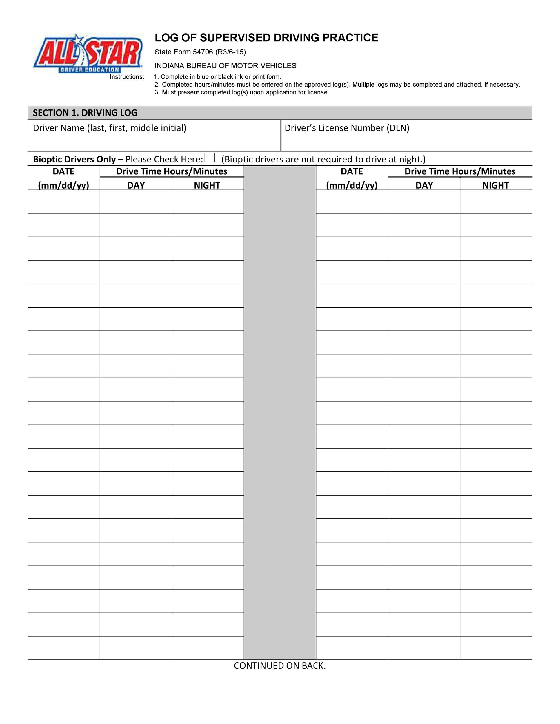 50 Printable Driver&amp;#039;S Daily Log Books [Templates &amp;amp; Examples] in Free Printable Driver&amp;#039;S Daily Log Sheet