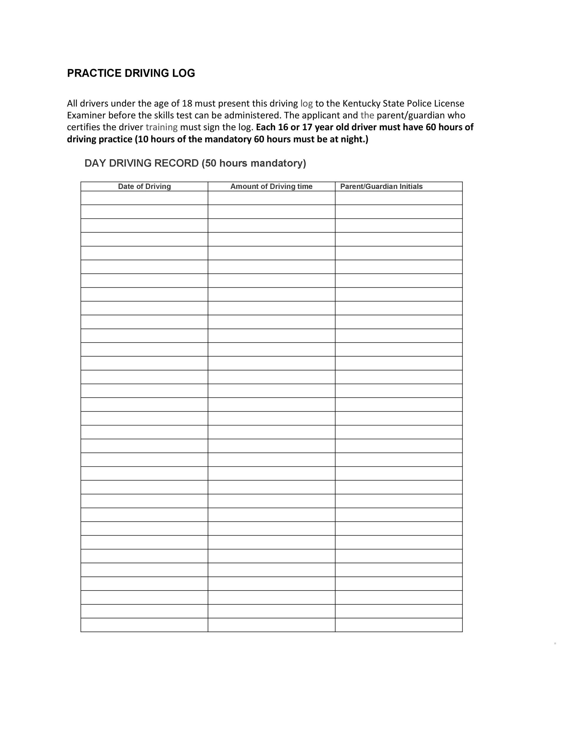 50 Printable Driver&amp;#039;S Daily Log Books [Templates &amp;amp; Examples] with Free Printable Driver Log Book