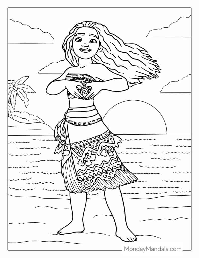 52 Moana Coloring Pages (Free Pdf Printables) pertaining to Moana Coloring Pages Free Printable