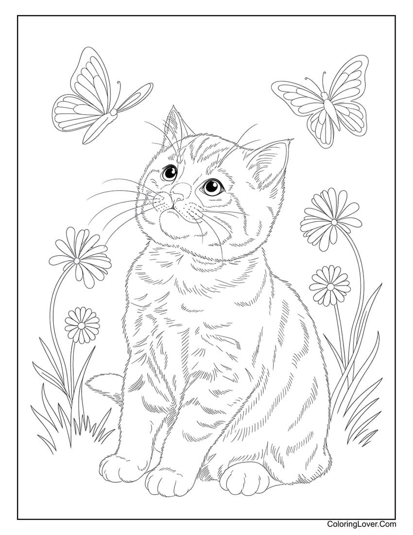 54 Cat Coloring Pages (Free Printables For All Ages) inside Cat Coloring Pages Free Printable