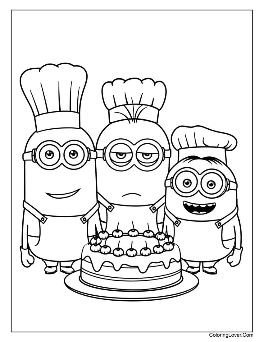 54 Minion Coloring Pages (Free Printables For All Ages) for Free Minion Printables