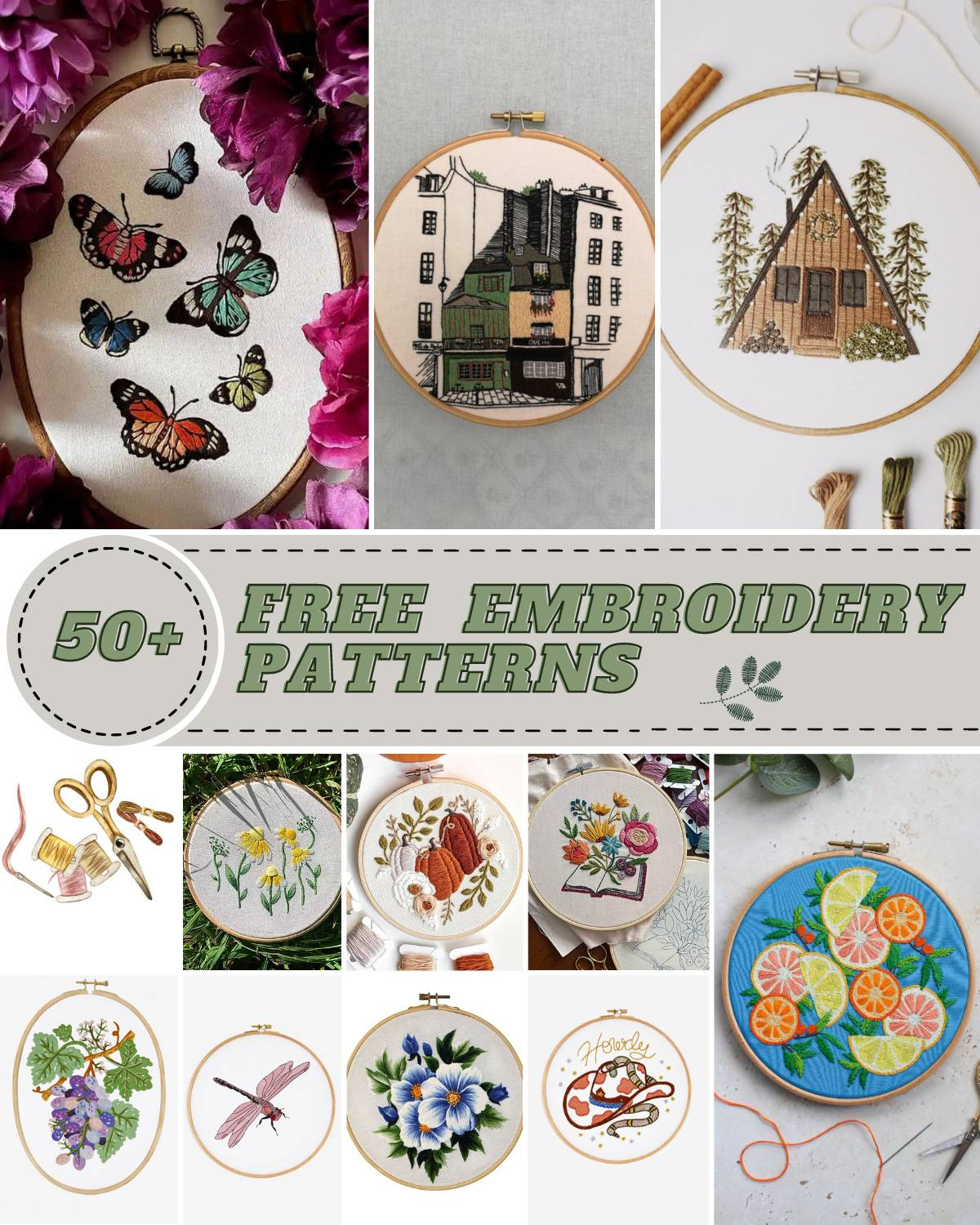 55 Beautiful And Free Embroidery Patterns • Craft Passion within Free Printable Embroidery Patterns