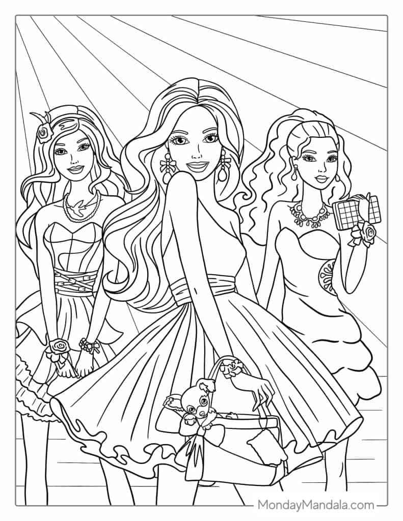 58 Barbie Coloring Pages (Free Pdf Printables) inside Free Printable Barbie Coloring Pages