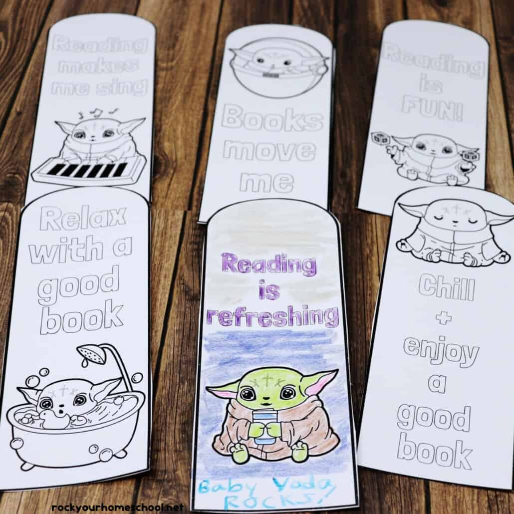 6 Free Baby Yoda Coloring Bookmarks For Reading Fun - Rock Your with regard to Free Printable Baby Bookmarks