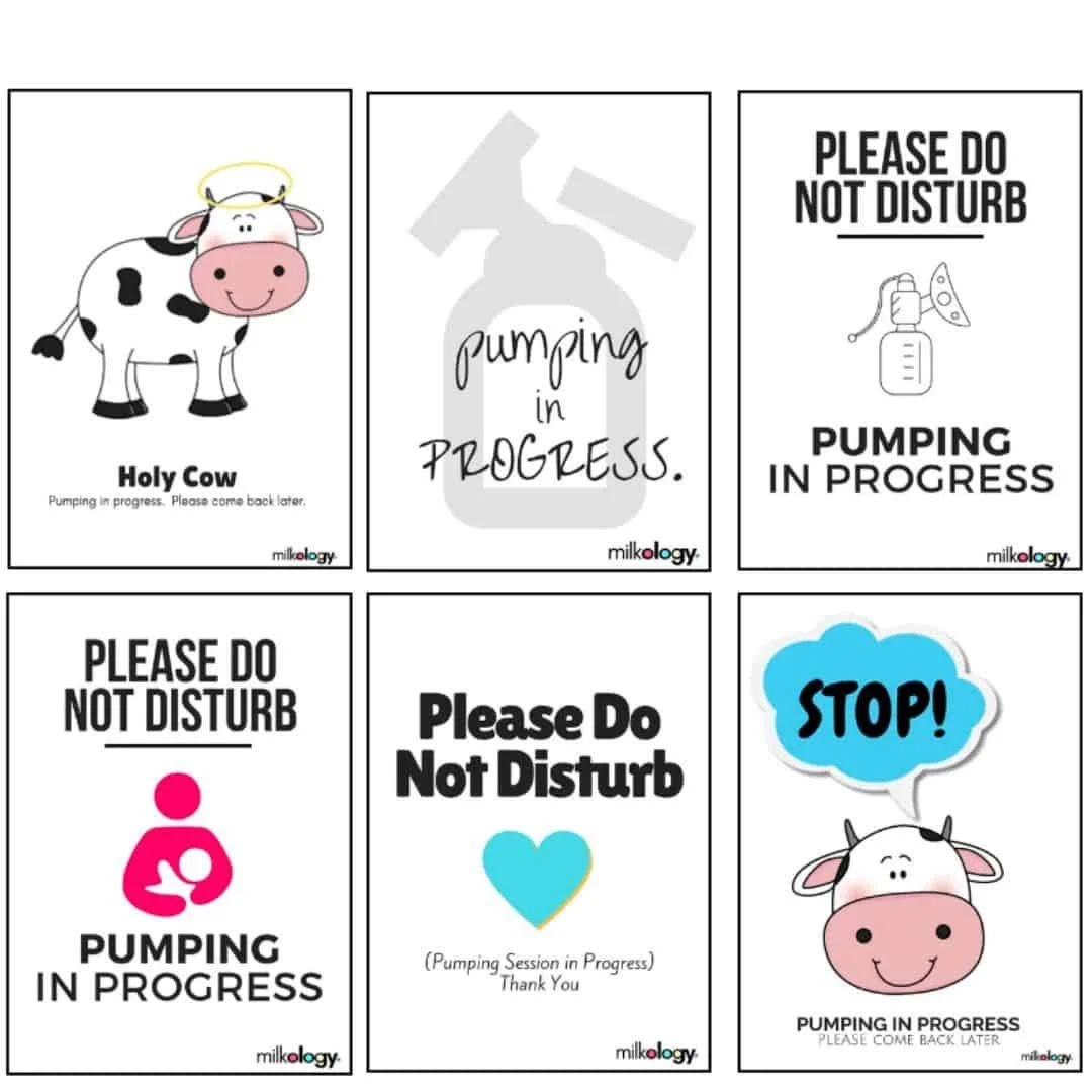 6 Free Printable Pumping Door Signs! — Milkology® intended for Free Printable Bedroom Door Signs