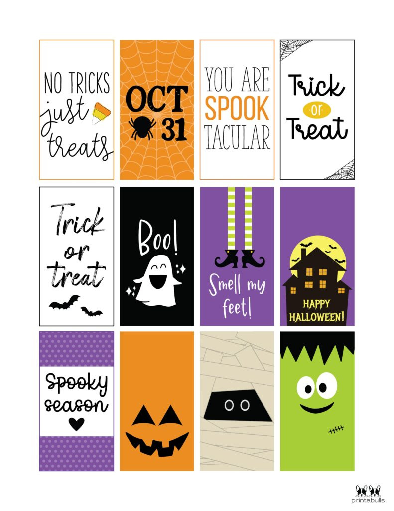 60 Free Printable Halloween Tags | Printabulls within Free Printable Halloween Labels For Treat Bags