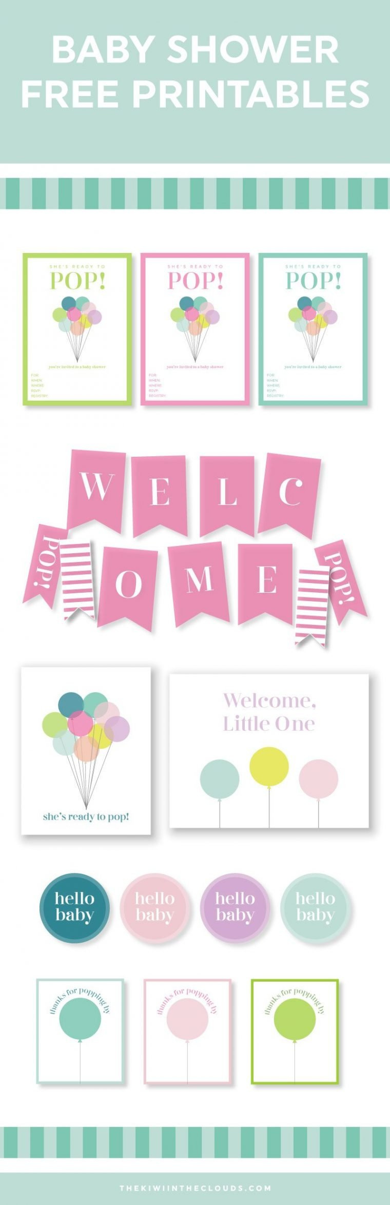 65 Free Baby Shower Printables For An Adorable Party - Worksheets with Free Baby Shower Printables Decorations