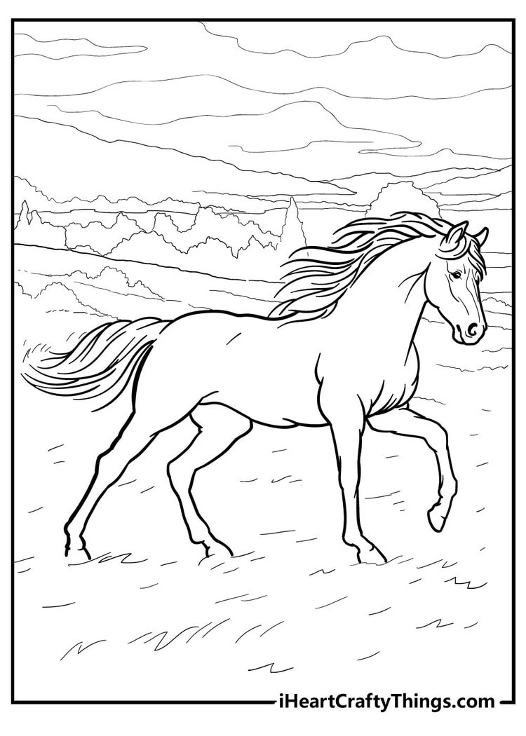 65 Horse Coloring Pages (100% Free Printables) in Free Printable Horse Coloring Pages