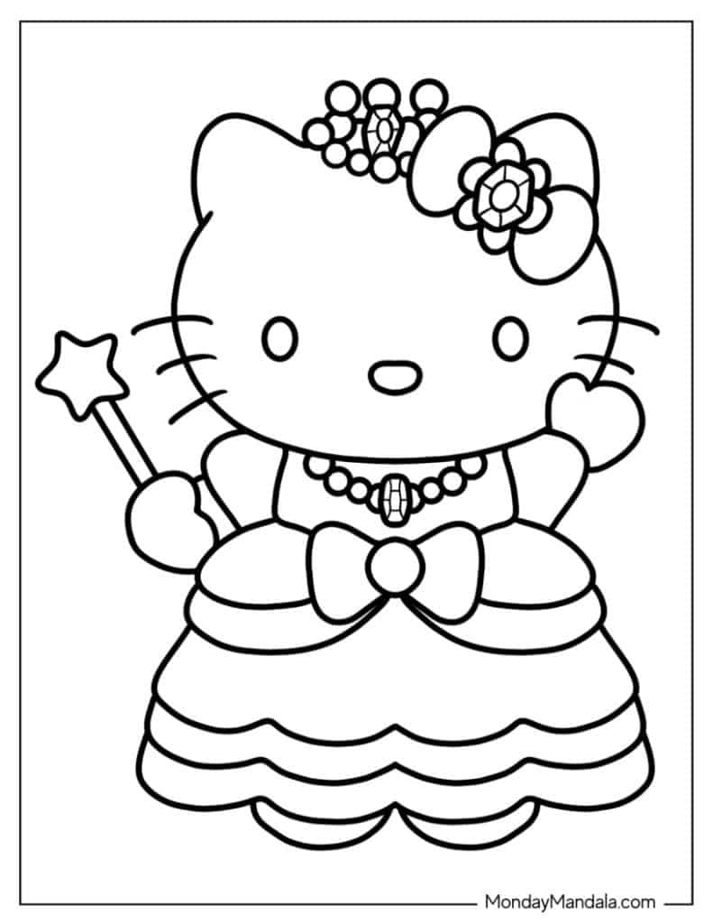68 Hello Kitty Coloring Pages (Free Pdf Printables) for Free Printable Hello Kitty Pictures